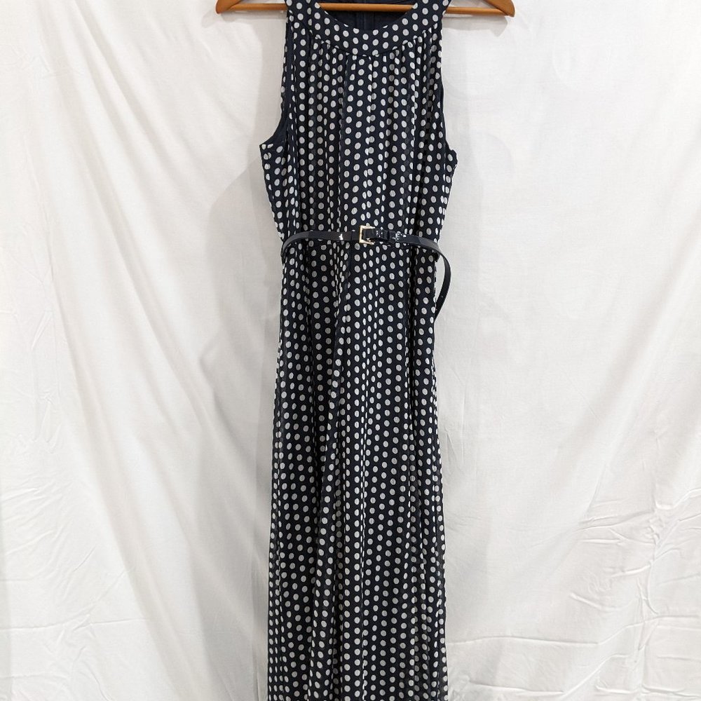 Tommy Hilfiger long polka dot sleeveless  dress